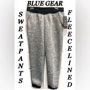 BLUE GEAR sherpa Fleece Sweatpants/Joggers color Gray marble size L 14-16 NWT